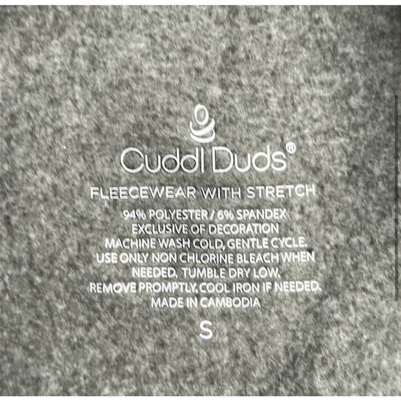 Cuddl Duds: Gray Fleece Matching Set - Picture 6 of 7